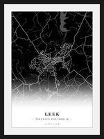 Stadskaart Leek - Donker