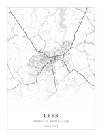 Stadskaart Leek - Klassiek - Zonder lijst