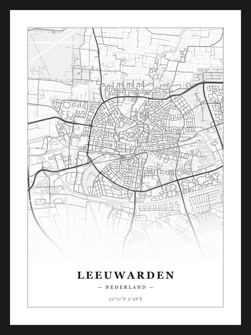Stadskaart Leeuwarden - Klassiek