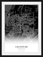 Stadskaart Lelystad - Donker