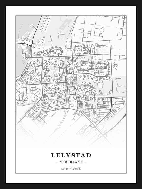 Stadskaart Lelystad - Klassiek