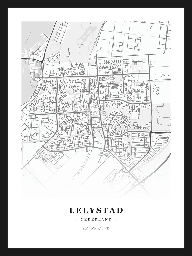 Stadskaart Lelystad - Klassiek