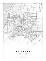 Stadskaart Lelystad - Klassiek - Zonder lijst