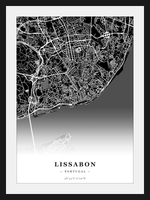 Stadskaart Lissabon - Donker