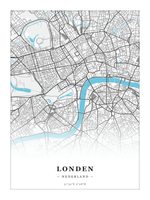 Stadskaart Londen - Water - Zonder lijst