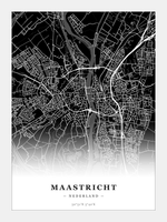 Stadskaart Maastricht - Donker - Zonder lijst