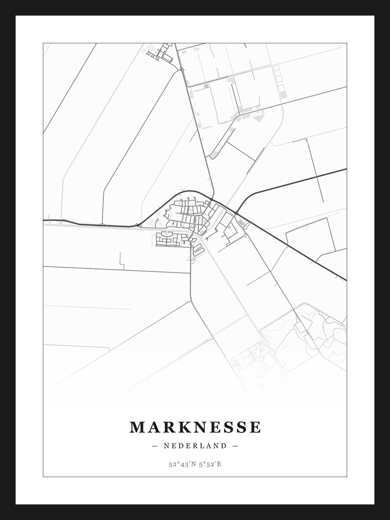 Stadskaart Marknesse - Klassiek