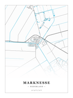 Stadskaart Marknesse - Water - Zonder lijst