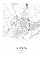 Stadskaart Meppel - Klassiek - Zonder lijst