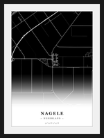 Stadskaart Nagele - Donker