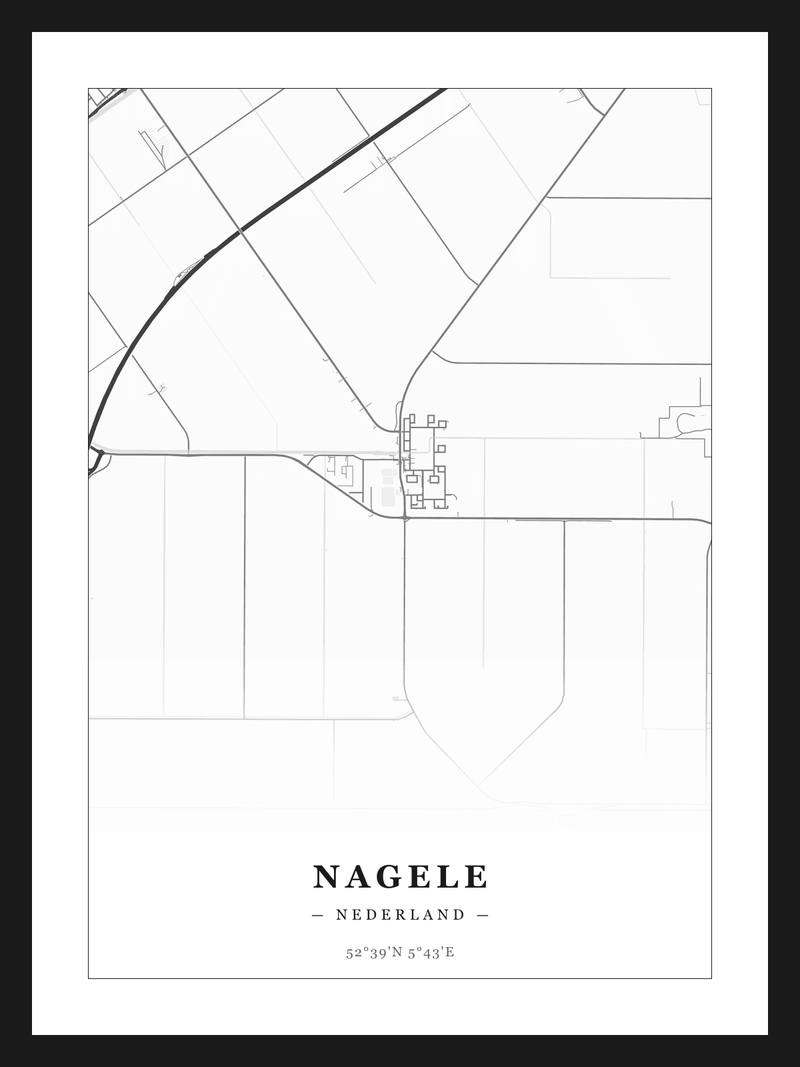Stadskaart Nagele - Klassiek
