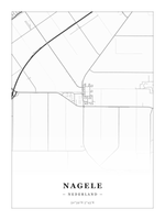 Stadskaart Nagele - Klassiek - Zonder lijst