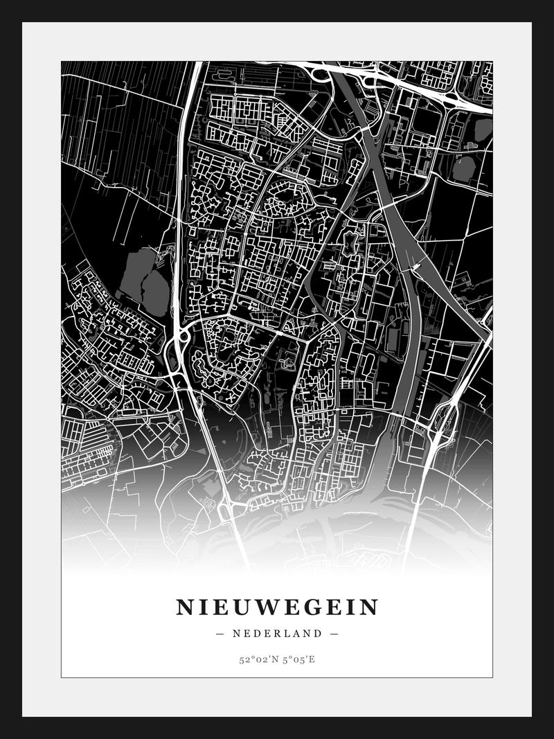 Stadskaart Nieuwegein - Donker