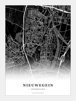 Stadskaart Nieuwegein - Donker - Zonder lijst