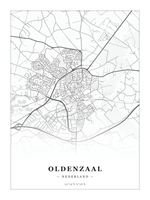 Stadskaart Oldenzaal - Klassiek - Zonder lijst