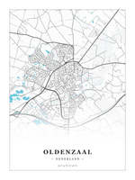 Stadskaart Oldenzaal - Water - Zonder lijst