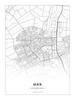 Stadskaart Oss - Klassiek - Zonder lijst