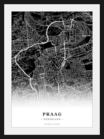 Stadskaart Praag - Donker