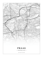 Stadskaart Praag - Klassiek - Zonder lijst