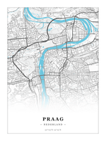Stadskaart Praag - Water - Zonder lijst