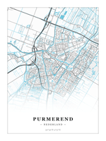 Stadskaart Purmerend - Water - Zonder lijst