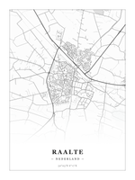 Stadskaart Raalte - Klassiek - Zonder lijst