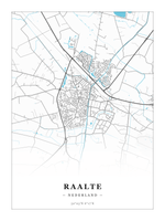 Stadskaart Raalte - Water - Zonder lijst