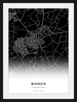 Stadskaart Roden - Donker