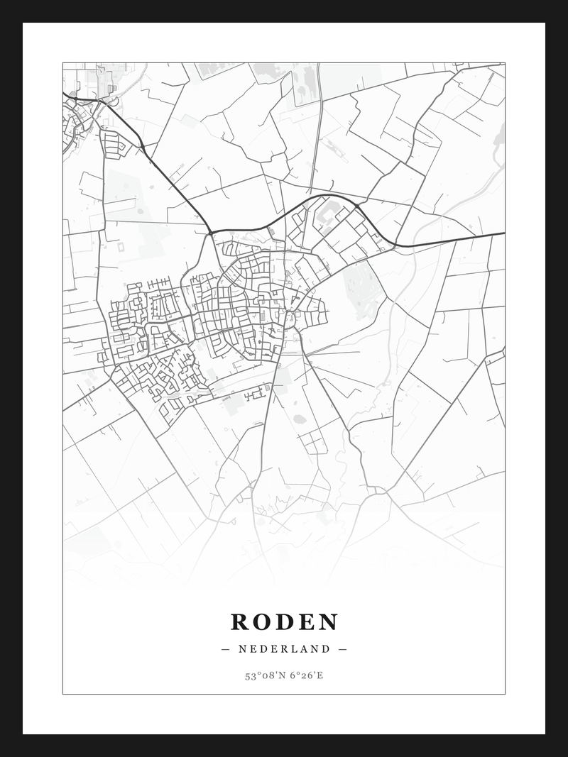 Stadskaart Roden - Klassiek