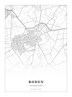 Stadskaart Roden - Klassiek - Zonder lijst