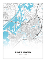 Stadskaart Roermond - Water - Zonder lijst