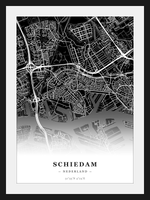Stadskaart Schiedam - Donker
