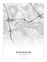Stadskaart Schiedam - Klassiek - Zonder lijst