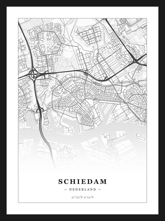 Stadskaart Schiedam