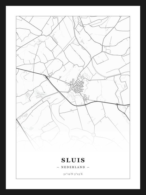 Stadskaart Sluis - Klassiek