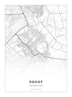 Stadskaart Soest - Klassiek - Zonder lijst
