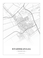 Stadskaart Stadskanaal - Klassiek - Zonder lijst