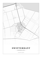 Stadskaart Swifterbant - Klassiek - Zonder lijst