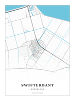 Stadskaart Swifterbant - Water - Zonder lijst