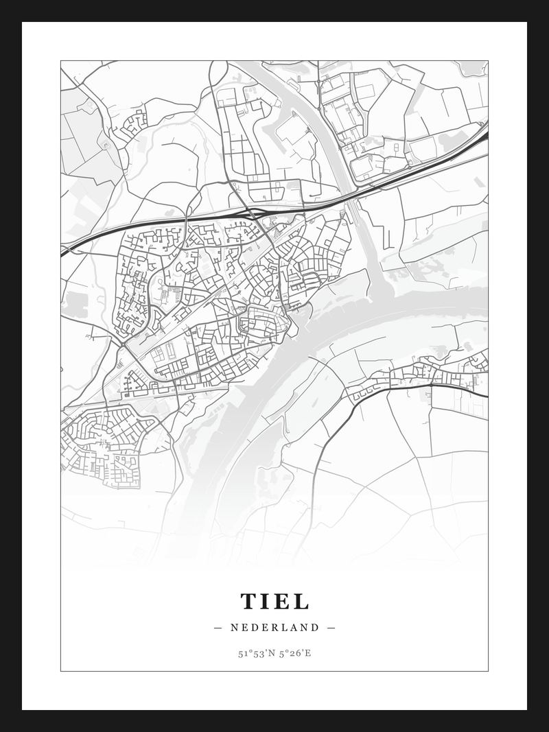 Stadskaart Tiel - Klassiek
