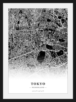 Stadskaart Tokyo - Donker