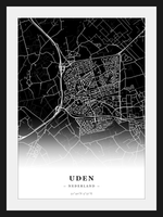Stadskaart Uden - Donker
