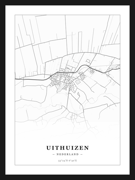 Stadskaart Uithuizen - Klassiek