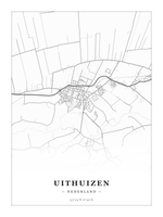 Stadskaart Uithuizen - Klassiek - Zonder lijst