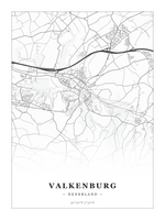 Stadskaart Valkenburg - Klassiek - Zonder lijst