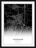 Stadskaart Veendam - Donker
