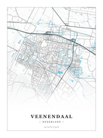 Stadskaart Veenendaal - Water - Zonder lijst