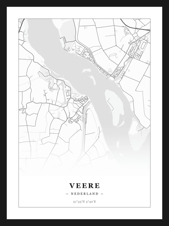 Stadskaart Veere - Klassiek