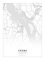 Stadskaart Veere - Klassiek - Zonder lijst