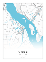 Stadskaart Veere - Water - Zonder lijst